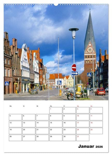Produktbild: L&uuml;neburg, von der sch&ouml;nsten Seite (hochwertiger Premium Wandkalender 2026 DIN A2 hoch), Kunstdruck in Hochglanz