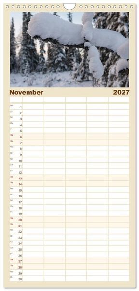 Produktbild: Familienplaner 2027 - Heimat der Samen mit 5 Spalten (Wandkalender, 21 x 45 cm) CALVENDO
