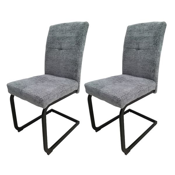 Produktbild: HTI-Living Stuhl Kinsey Grau 2er-Set Stuhl Kinsey Grau 2er-Set