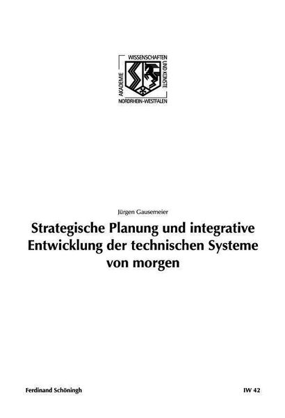 Produktbild: Strategische Planung und integrative Entwicklung der technischen Systeme von morgen