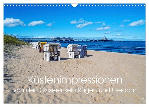Produktbild: K&uuml;stenimpressionen von den Ostseeinseln R&uuml;gen und Usedom (Wandkalender 2026 DIN A3 quer), CALVENDO Monatskalender
