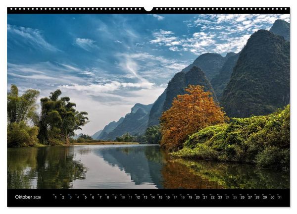 Produktbild: CHINA - Zauberberge am Drachenfluss (Wandkalender 2026 DIN A2 quer), CALVENDO Monatskalender