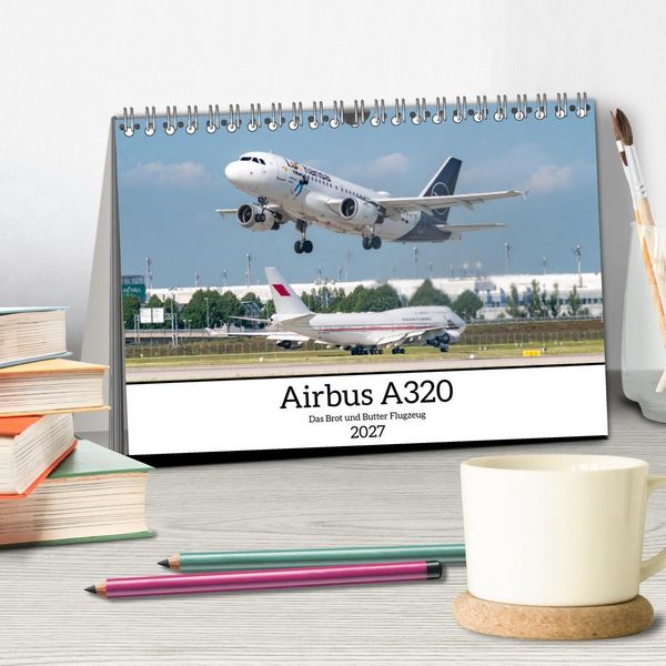 Produktbild: Airbus A320 Das Brot und Butter Flugzeug (Tischkalender 2027 DIN A5 quer), CALVENDO Monatskalender