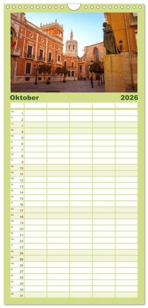 Produktbild: Familienplaner 2026 - Valencia - Eine Stadt voller Kontraste. mit 5 Spalten (Wandkalender, 21 x 45 cm) CALVENDO