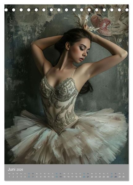 Produktbild: M&auml;rchenhafte Ballerina (Tischkalender 2026 DIN A5 hoch), CALVENDO Monatskalender