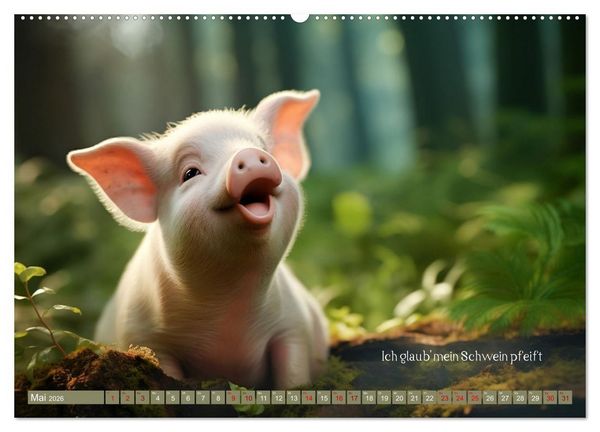 Produktbild: Tierische Sprichw&ouml;rter (Wandkalender 2026 DIN A2 quer), CALVENDO Monatskalender