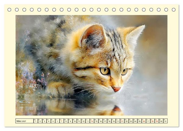 Produktbild: Wildkatzen. Europas scheue Waldbewohner (Tischkalender 2027 DIN A5 quer), CALVENDO Monatskalender