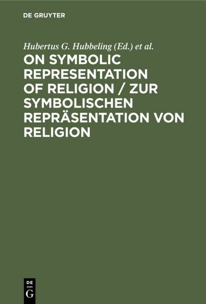 Produktbild: On Symbolic Representation of Religion / Zur symbolischen Repr&auml;sentation von Religion