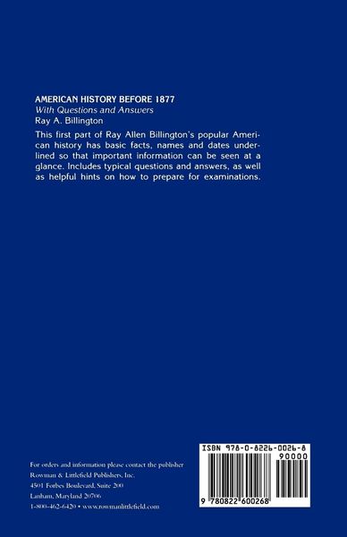 Produktbild: American History before 1877 with Questions and Answers
