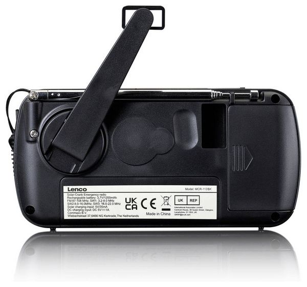 Produktbild: Lenco MCR-113BK Notfallradio Schwarz