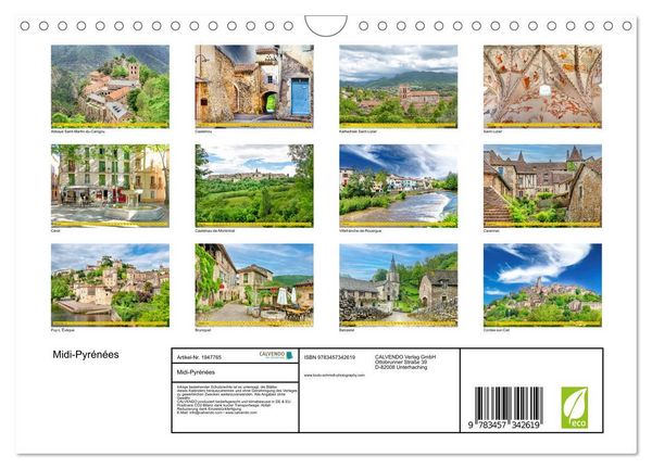 Produktbild: Midi-Pyr&eacute;n&eacute;es (Wandkalender 2026 DIN A4 quer), CALVENDO Monatskalender