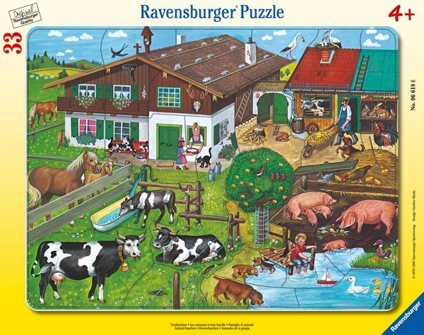 Rahmenpuzzle Ravensburger Tierfamilien 33 Teile