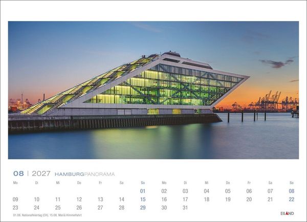 Produktbild: Hamburg Panorama-Postkartenkalender 2027