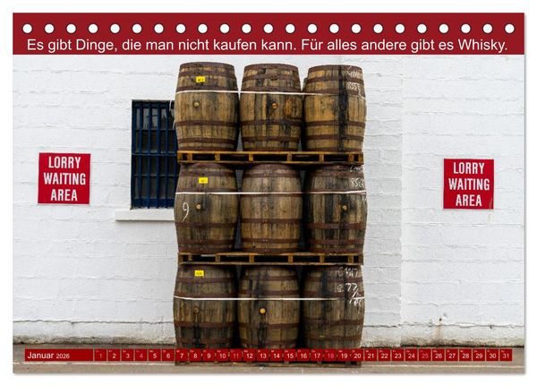Produktbild: Witzige Whisky-Werbeslogans (Tischkalender 2026 DIN A5 quer), CALVENDO Monatskalender