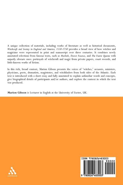 Produktbild: Witchcraft and Society in England and America, 1550-1750