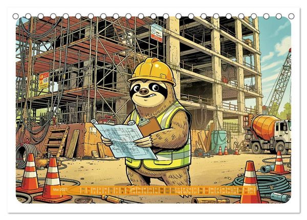 Produktbild: Lustiges Faultier im Beruf - Comic (Tischkalender 2027 DIN A5 quer), CALVENDO Monatskalender
