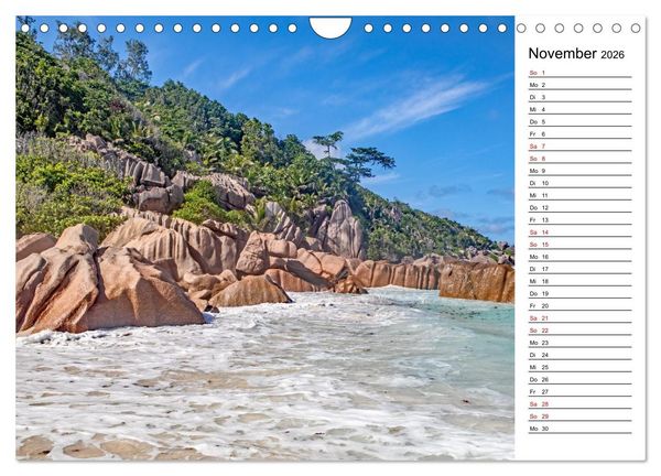 Produktbild: Seychellen: La Digue und Mah&eacute; - zwei Trauminseln (Wandkalender 2026 DIN A4 quer), CALVENDO Monatskalender