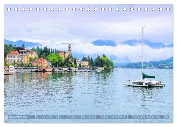 Produktbild: Lago di Como - Italienisches Flair in den Alpen (Tischkalender 2026 DIN A5 quer), CALVENDO Monatskalender