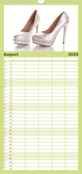 Produktbild: Familienplaner Farbenfrohe High Heels (Wandkalender 2022 , 21 cm x 45 cm, hoch)