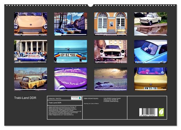 Produktbild: Trabi-Land DDR (hochwertiger Premium Wandkalender 2026 DIN A2 quer), Kunstdruck in Hochglanz