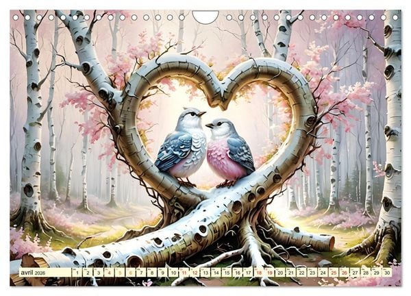 Produktbild: Bouleaux adorables (Calendrier mural 2026 DIN A4 vertical), CALVENDO calendrier mensuel
