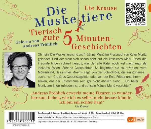 Produktbild: Die Muskeltiere &ndash; Tierisch gute 5-Minuten-Geschichten