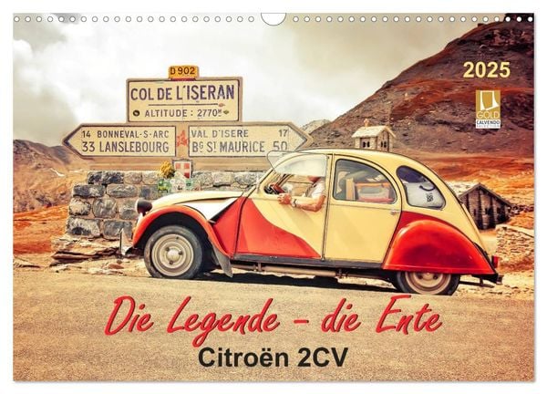 Die Legende - die Ente, Citroën 2CV (Wandkalender 2025 DIN A3 quer), CALVENDO Monatskalender