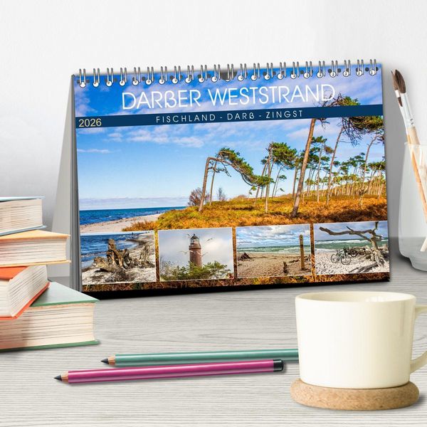 Produktbild: Dar&szlig;er Weststrand - Fischland Dar&szlig; Zingst (Tischkalender 2026 DIN A5 quer), CALVENDO Monatskalender