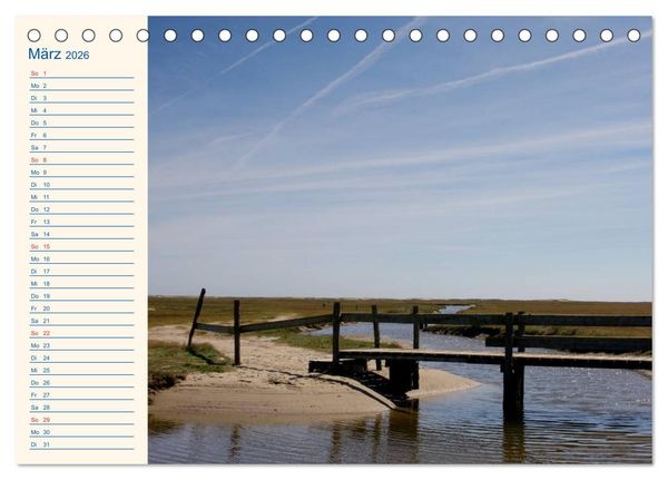 Produktbild: Urlaub auf Borkum (Tischkalender 2026 DIN A5 quer), CALVENDO Monatskalender