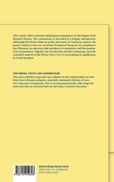 Produktbild: The "Homeric Hymn to Hermes"