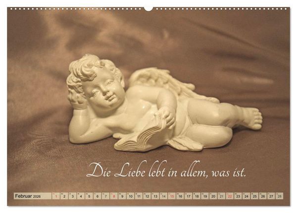 Produktbild: Engel - Die Worte der Liebe (hochwertiger Premium Wandkalender 2026 DIN A2 quer), Kunstdruck in Hochglanz