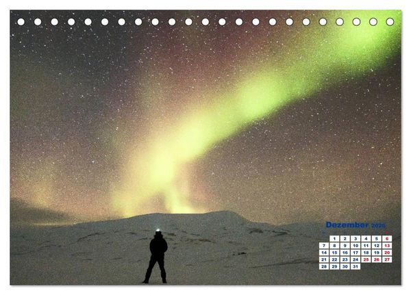 Produktbild: Faszinierende Lichterscheinungen am Himmel - Polarlichter (Tischkalender 2026 DIN A5 quer), CALVENDO Monatskalender
