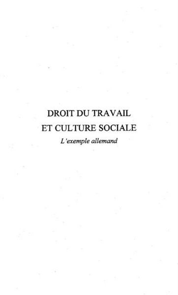 Produktbild: Droit du travail et culture sociale : l'