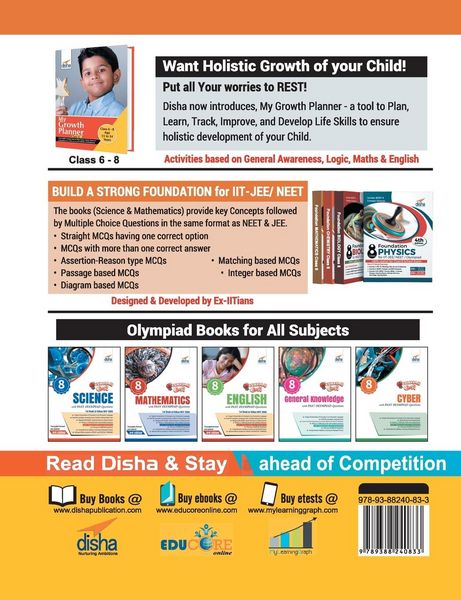 Produktbild: 30 Mock Test Series for Olympiads Class 8 Science, Mathematics, English, Logical Reasoning, GK & Cyber 2nd Edition