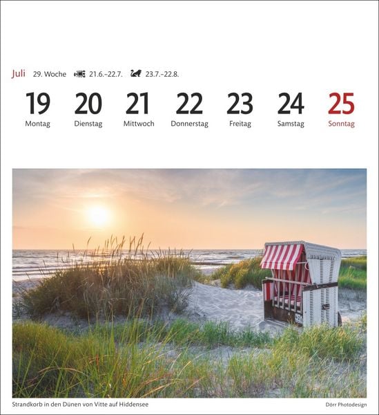 Produktbild: Ostseek&uuml;ste Sehnsuchtskalender 2027 - Wochenkalender mit 53 Postkarten