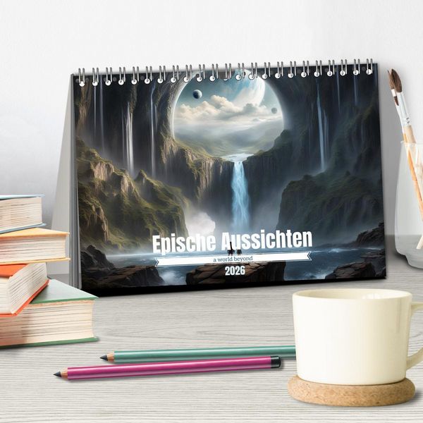 Produktbild: Epische Aussichten (Tischkalender 2026 DIN A5 quer), CALVENDO Monatskalender