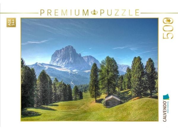 CALVENDO Puzzle Langkofel - Gröden - 3181 Hm | 500 Teile Lege-Größe 48 × 36 cm Foto-Puzzle für Erwachsene