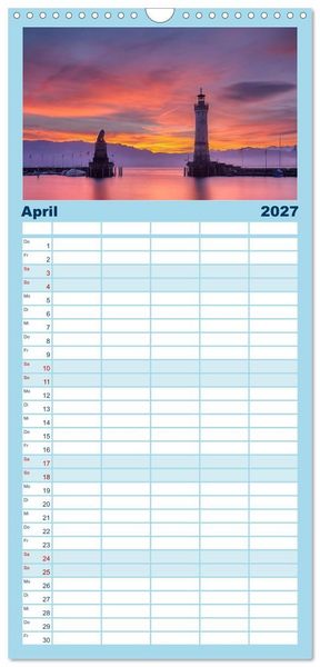Produktbild: Familienplaner 2027 - Bodensee Weitblicke mit 5 Spalten (Wandkalender, 21 x 45 cm) CALVENDO