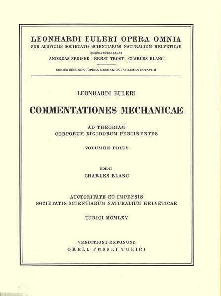 Produktbild: Mechanica sive motus scientia analytice exposita 2nd part