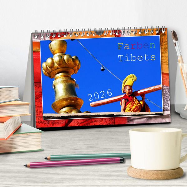 Produktbild: Farben Tibets (Tischkalender 2026 DIN A5 quer), CALVENDO Monatskalender