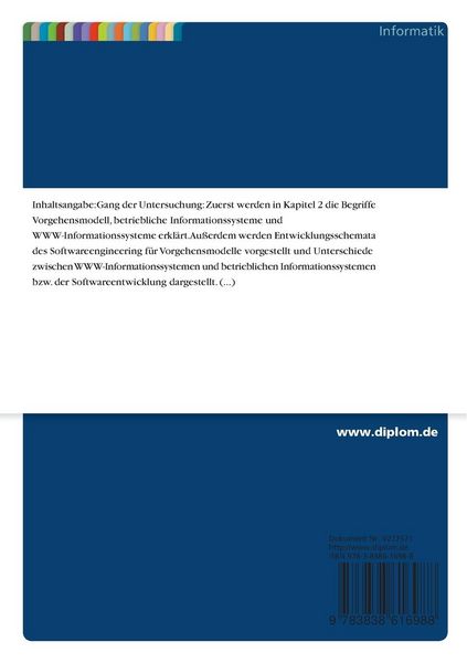 Produktbild: Vorgehensmodell f&uuml;r die Entwicklung von WWW-Informationssystemen