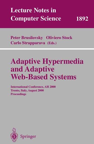Produktbild: Adaptive Hypermedia and Adaptive Web-Based Systems