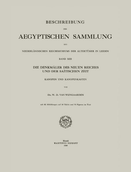 Produktbild: Beschreibung der Aegyptischen Sammlung des Niederl&auml;ndischen Reichsmuseums der Altert&uuml;mer in Leiden