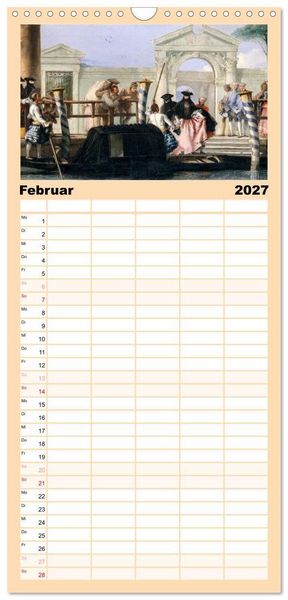Produktbild: Familienplaner 2027 - Venedig - Gem&auml;lde aus drei Jahrhunderten. Kunstkalender mit 5 Spalten (Wandkalender, 21 x 45 cm) CALVENDO