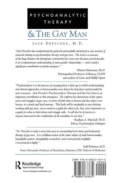 Produktbild: Psychoanalytic Therapy and the Gay Man