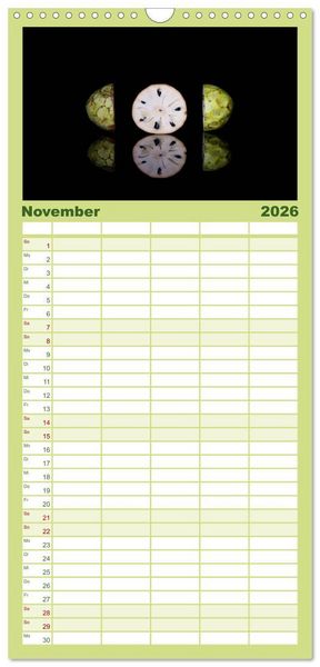 Produktbild: Familienplaner 2026 - Fr&uuml;chte dreigeteilt mit 5 Spalten (Wandkalender, 21 x 45 cm) CALVENDO