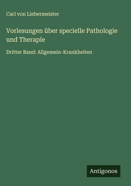 Produktbild: Vorlesungen &uuml;ber specielle Pathologie und Therapie