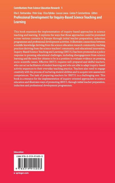 Produktbild: Professional Development for Inquiry-Based Science Teaching and Learning