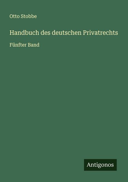 Produktbild: Handbuch des deutschen Privatrechts