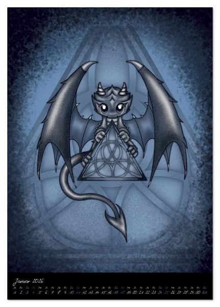 Produktbild: Gothic Fantasy Tiere (Tischkalender 2026 DIN A5 hoch), CALVENDO Monatskalender
